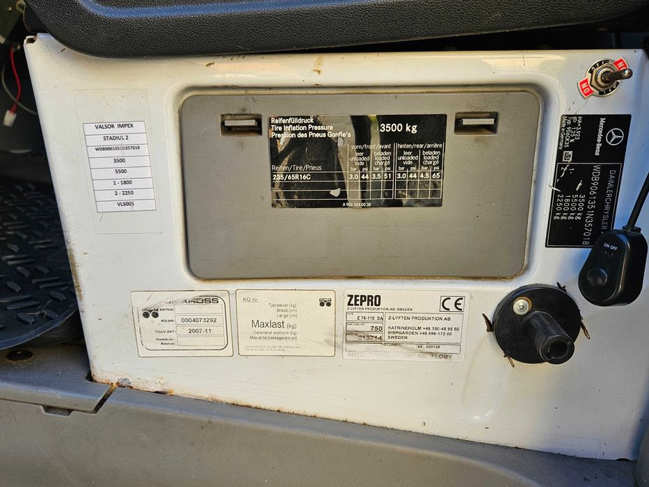 Autoplatforma aluminiu, Cat. B, Mercedes Benz Sprinter 315