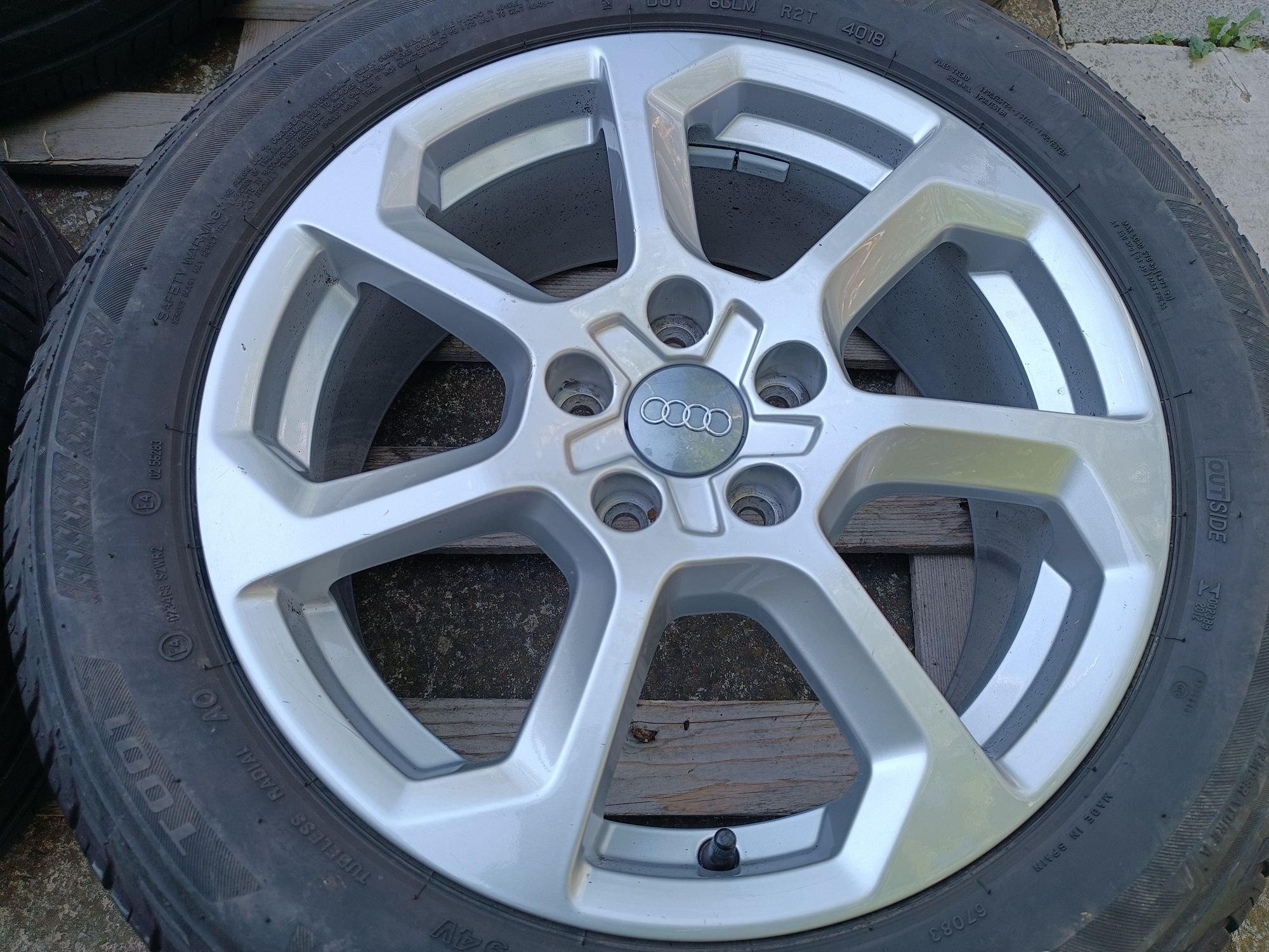 Лети джанти 17ки 5х112 + летни гуми 215/55/17 Bridgestone