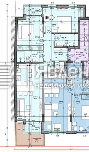 Продава се Тристаен апартамент в София, Разсадника - 102 кв.м за 1787 €/кв.м - Снимка #3