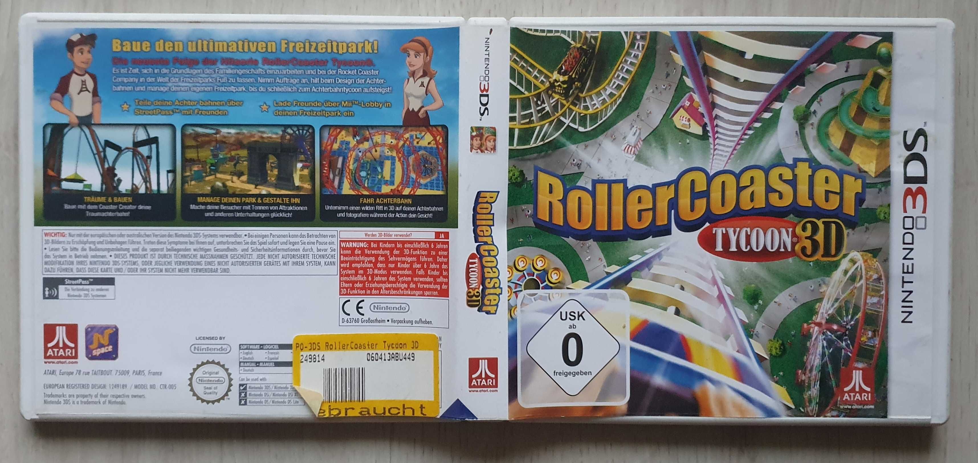 Rollercoaster Tycoon 3D (Nintendo 3DS) - versiune germana