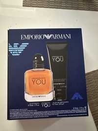 Armani stronger with you Set parfum gel dus