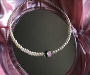 Colier Pandora dupe perle lalea roz lant choker y2k Swarovski tip