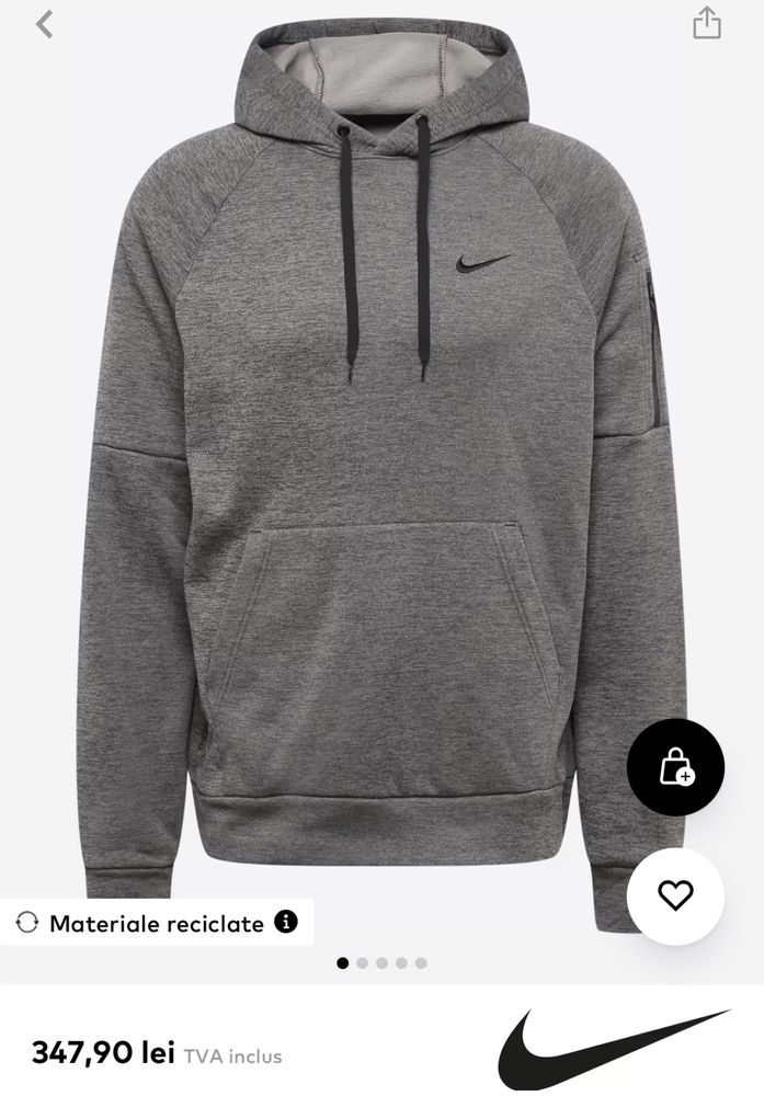 Hanorac Nike sport gri bărbați