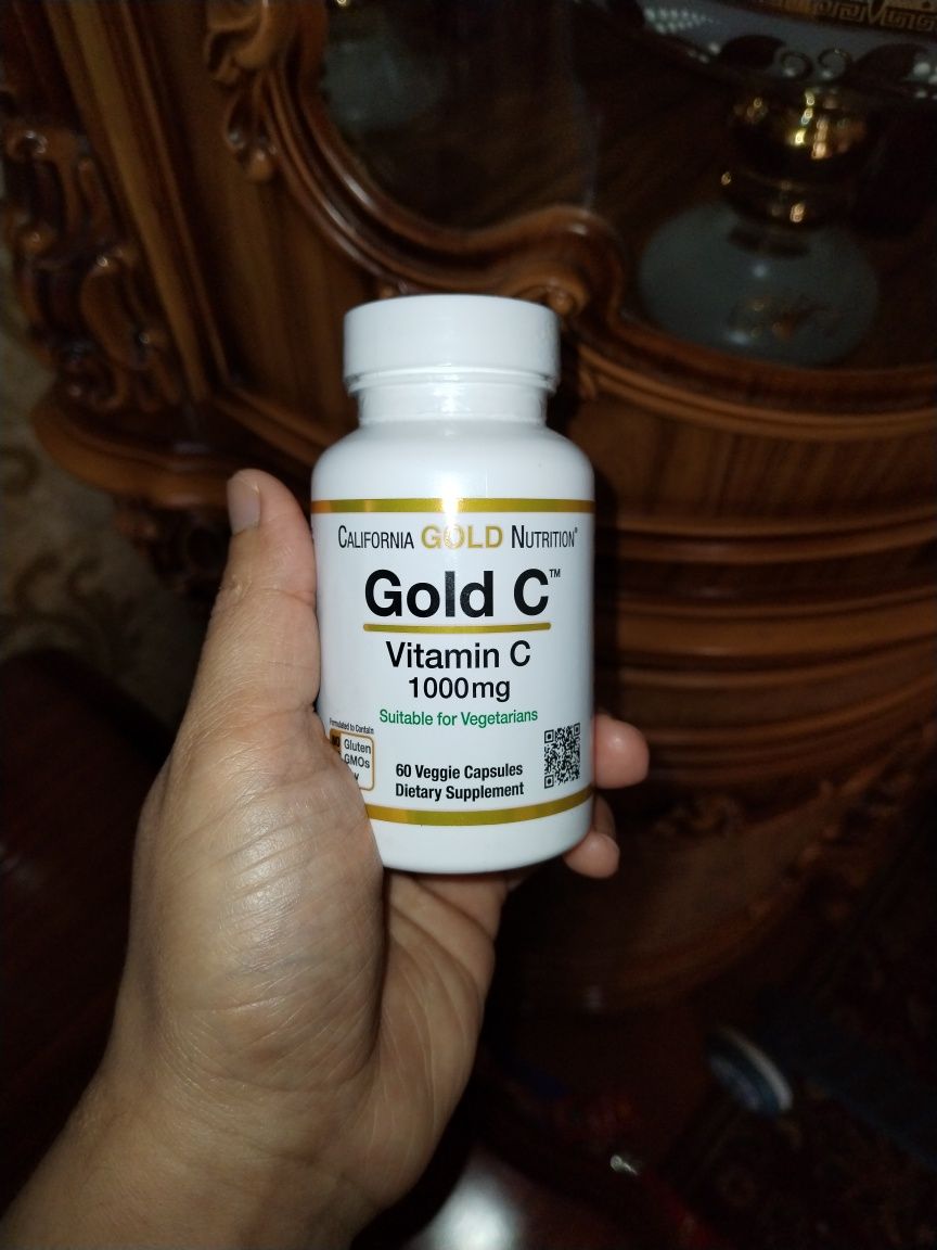Gold C-Oltin C, USP darajasidagi S vitamini, 1000 mg, 60 vegetarian k