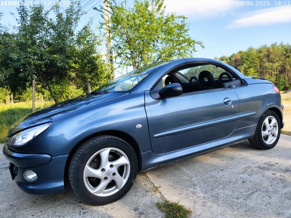 Peugeot 206 CC – decapotabilă de vară, albastru perlat, gata de drum!