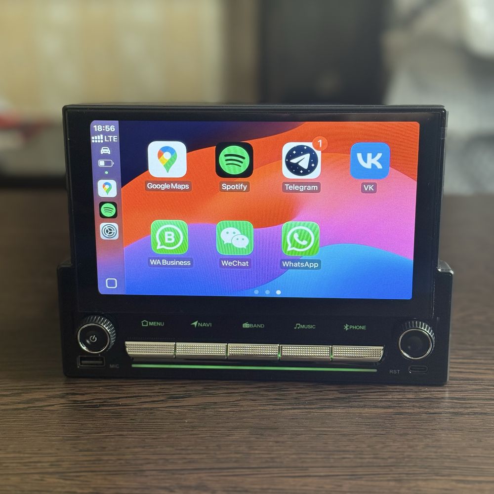 Магнитола 1 дин андроид 13 штатная WiFi CarPlay 7 дюймов Monitor