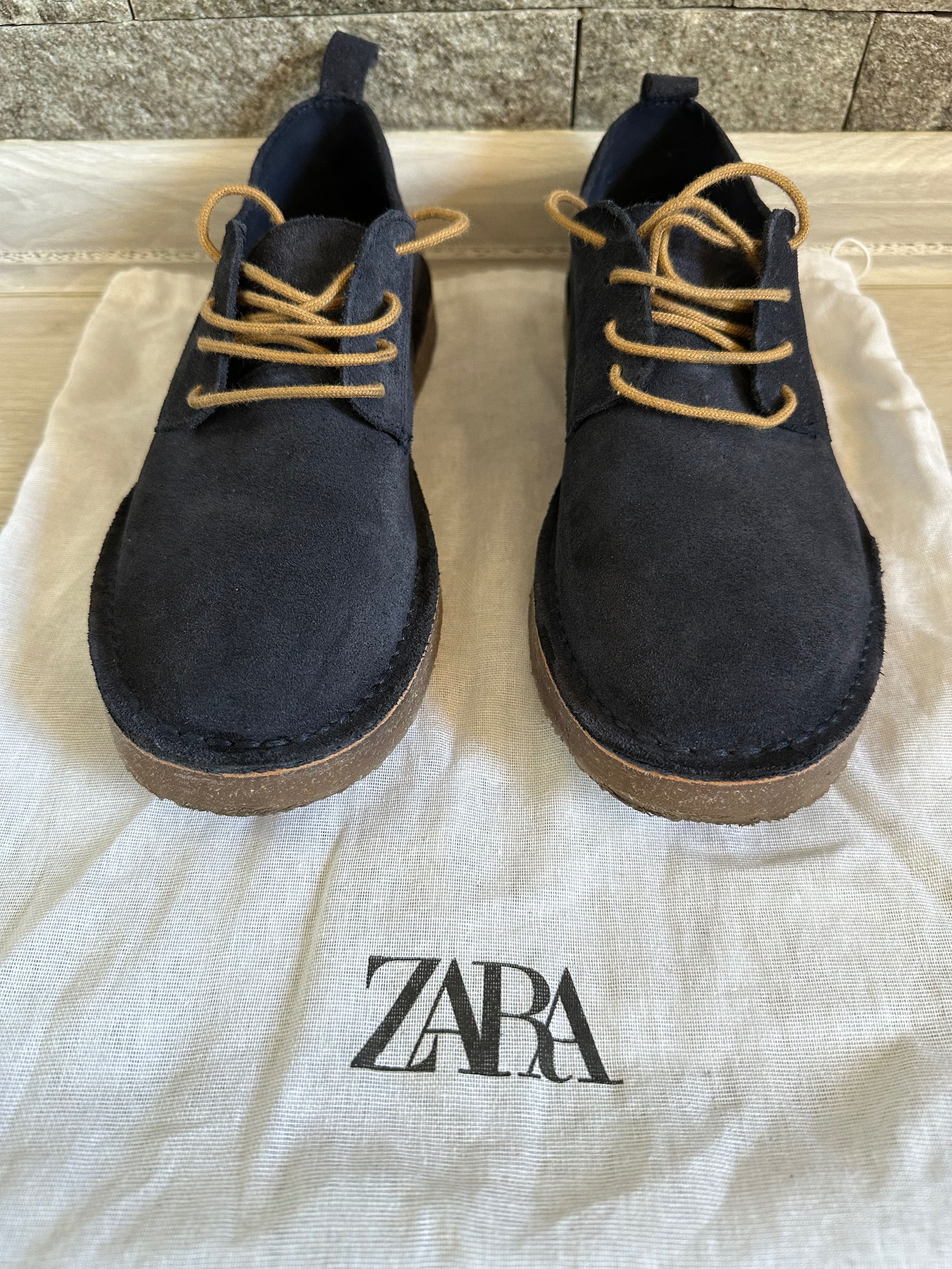 Детски кожени обувки блюхер Zara