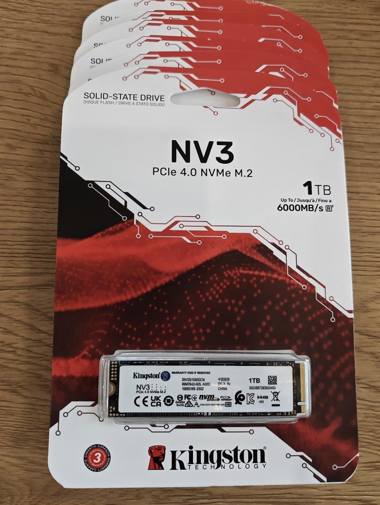 SSD памет Kingston - NV3, 1TB, M.2, PCIe