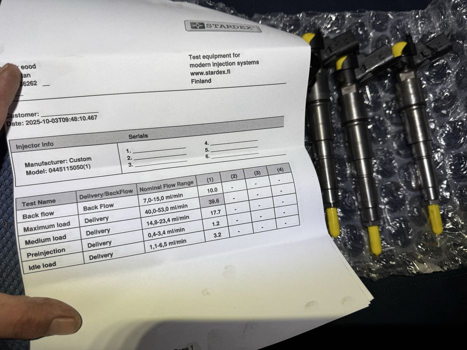 6 броя дюзи със код 050 за М57