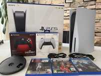 Sony Playstation 5 + 3 контролера + 3 игри