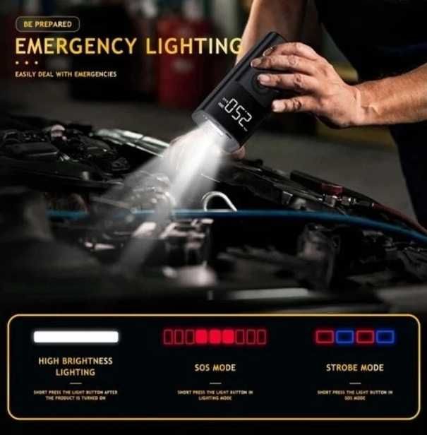 Стартер с въздушна помпа и фенерче QS003  A349