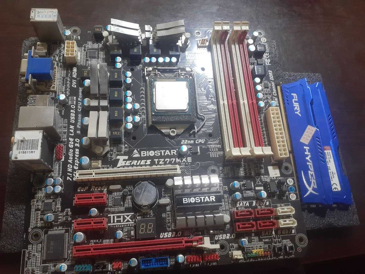 I7 3770  BIOSTAR 2*8GB OZU HDD 500 gb Кулер