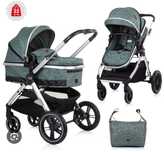 Бебешка количка 2 в 1 и кошче за кола Chipolino Aspen Алое