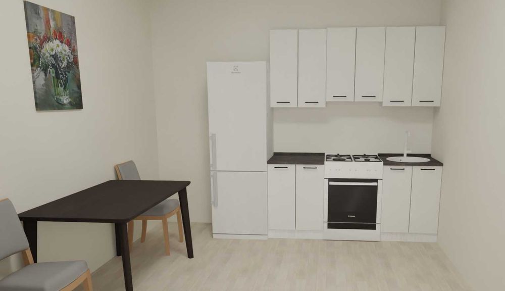 Кухня новая готовая с цеха собрана все короба прямая