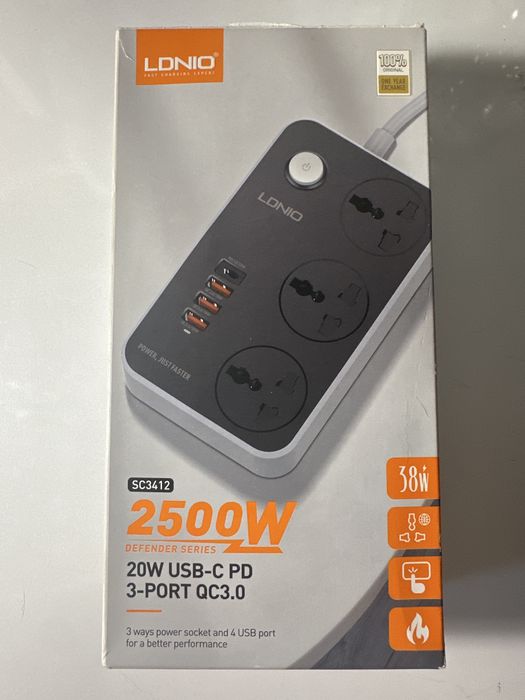 Сетевой фильтр/удлинитель  LDNIO SC3412