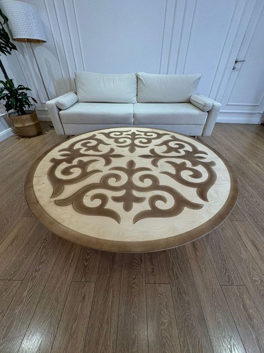 Стол казахский. Круглый стол. Жер стол. Доставка по городу Астана.