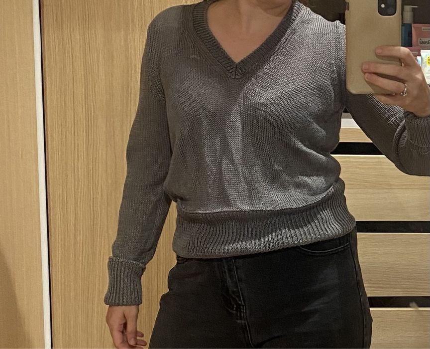 Bluza/hanorac din in tricotat, S