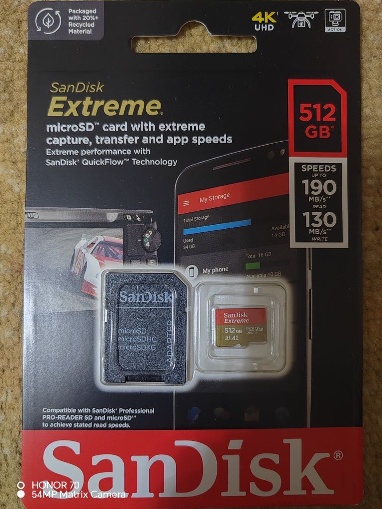 SanDisk Extreme MicroSD 512gb 4K