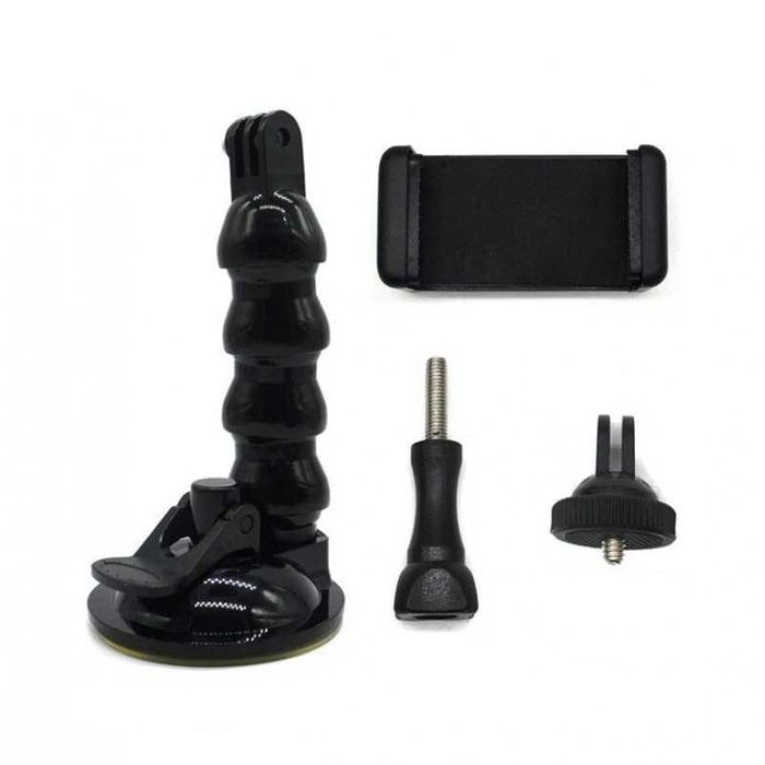 Ventuza brat flexibil prindere camera GoPro DJI Osmo Insta360 telefon