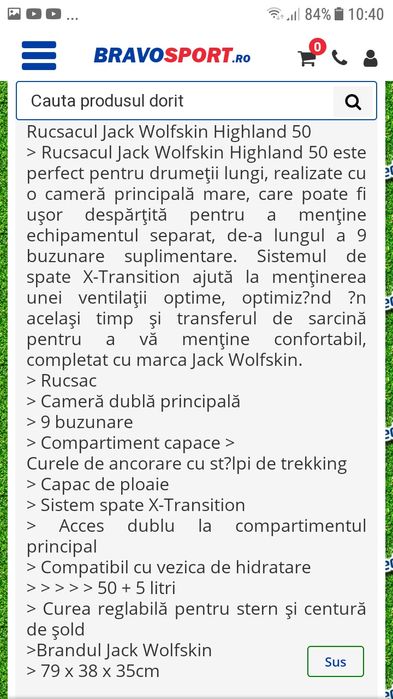 Rucsac Jack Wolfskin 50