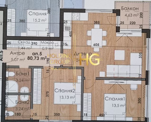 Продава се Тристаен апартамент в Варна, Галата - 90 кв.м за 1349 €/кв.м - Снимка #2