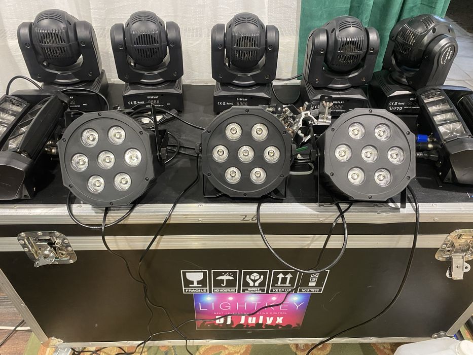 Led par 7x12w + geanta de transport