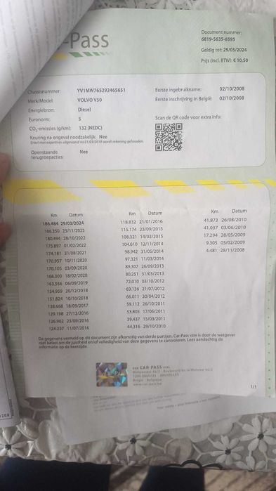 Volvo V50 diezel an 10/2008