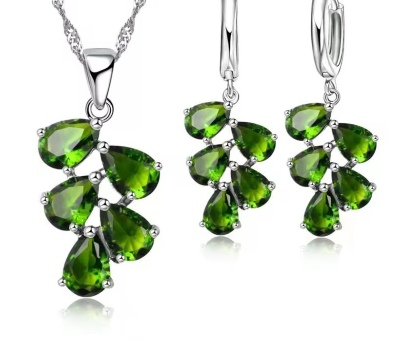 Set de bijuterii S925 cu cristale multicolore