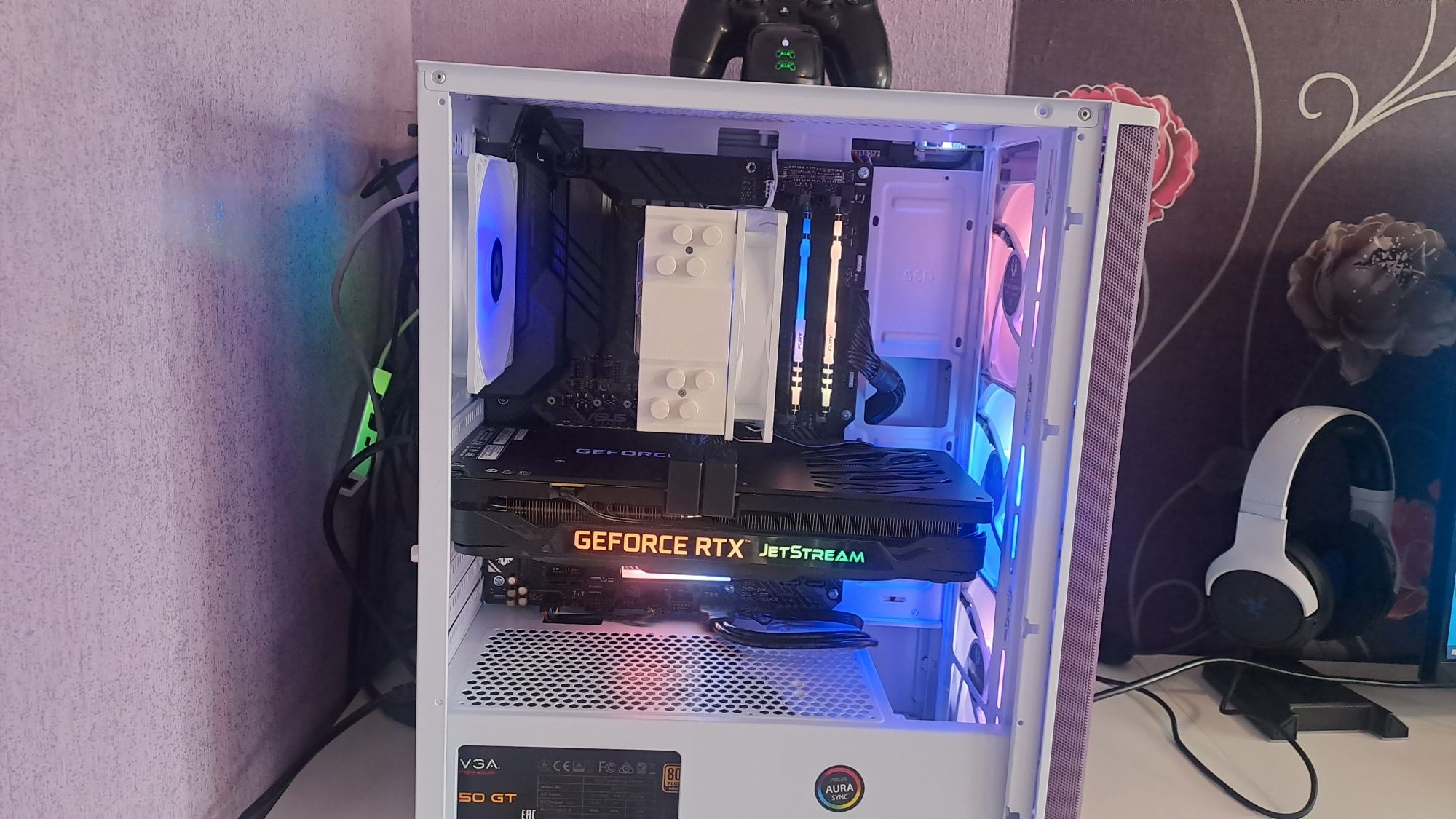 Геймърски компютър ryzen 5 5600x, rtx 3070, 1tb m2, 16gb ram,full rgb