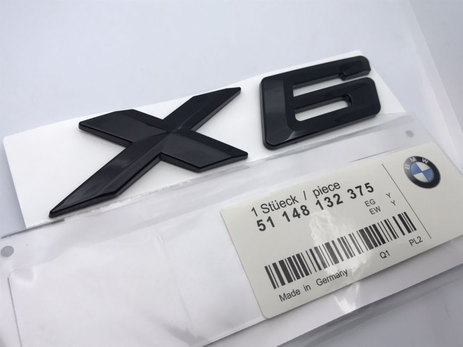 Emblema BMW X6 negru nou