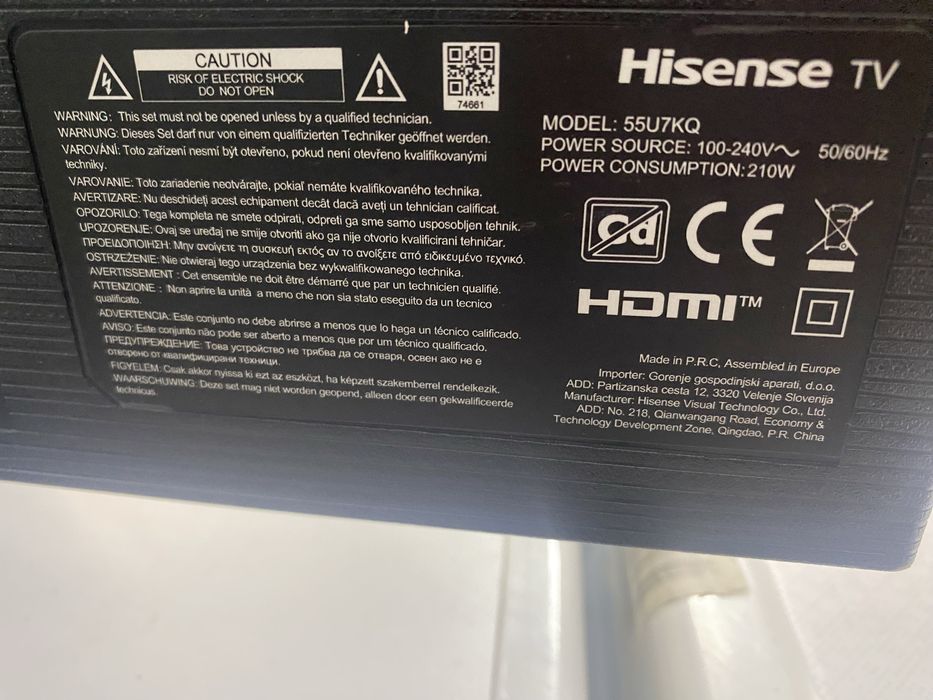Телевизор Hisense 55 138 см.