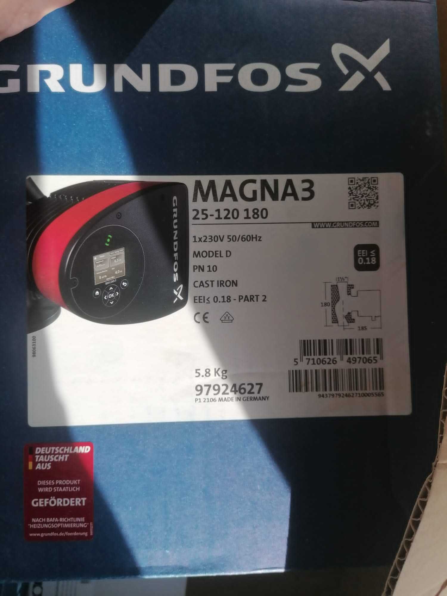 Grundfos MAGNA3 25-120 180 PN10 (97924248)