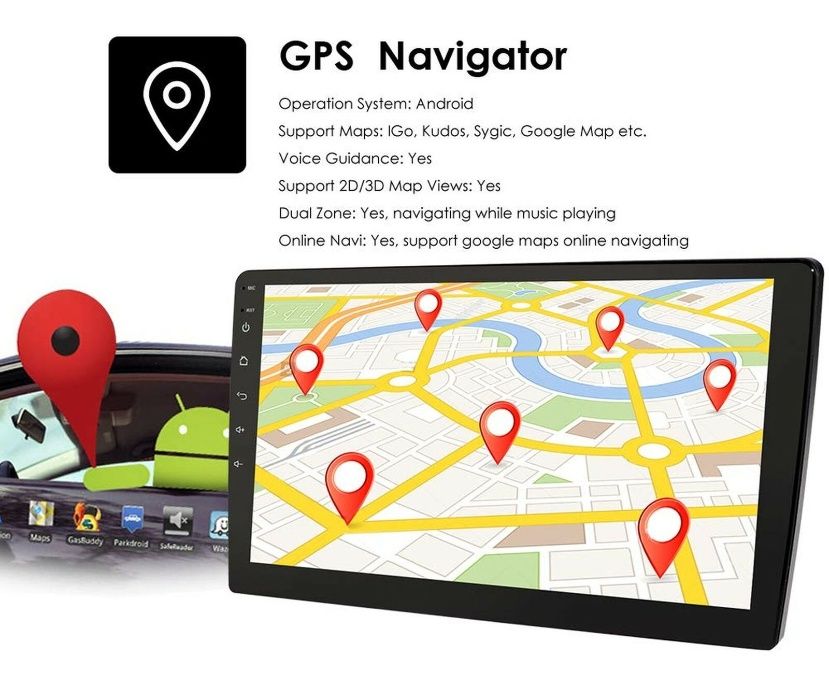 OFERTA Navigatie 9" si 10" GPS Android 2DIN Wifi, Bluetooth, USB, HD