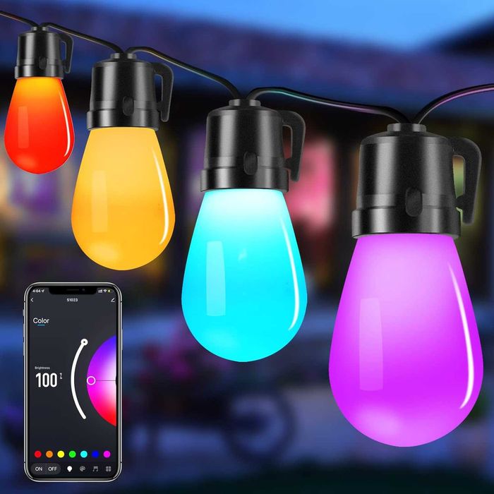 Интелигентни Smart RGB външни светлини ASAHOM, 15 m водоустойчиви