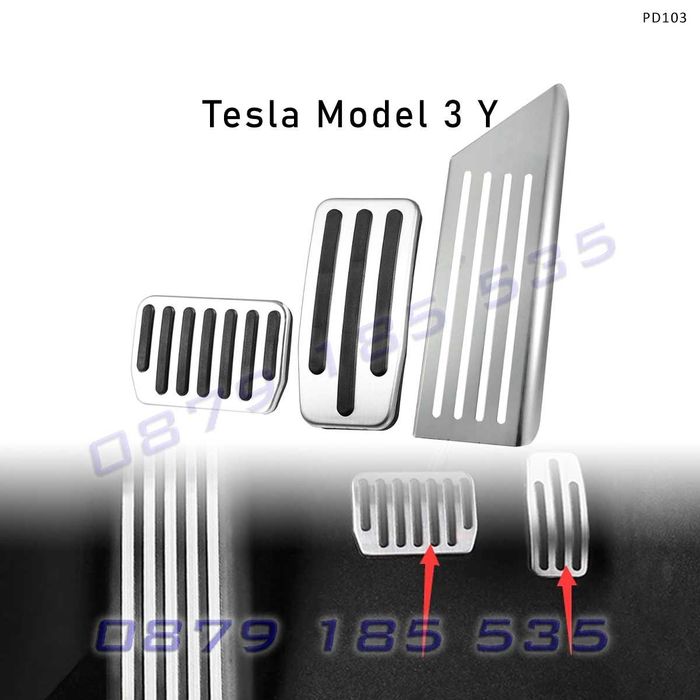 Спортни тунинг педали стомана гума Tesla Model 3 Y газ спирачка почива
