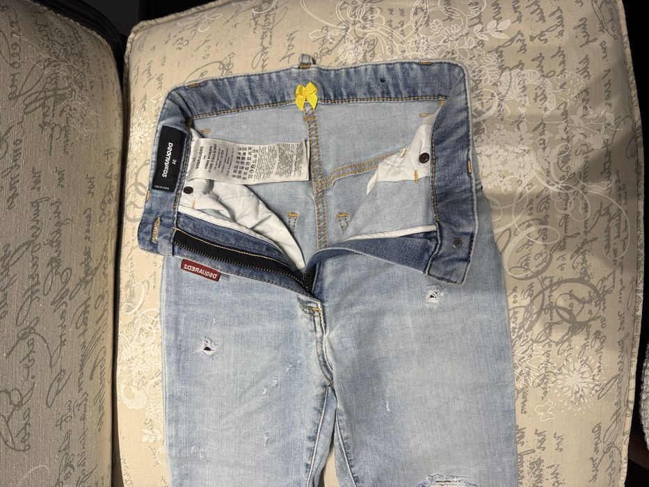 DSQUARED2 logo-tag distressed skinny jeans