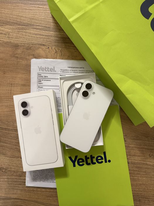 IPhone 16 Йеттел Гаранционен като НОВ ! White - Бял !