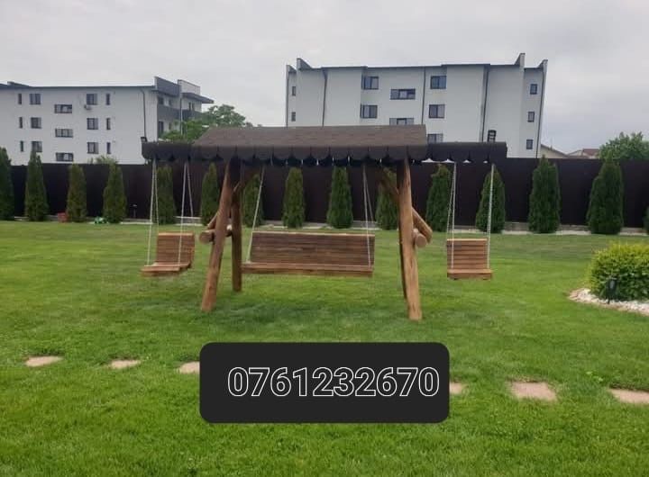 mese cu fotolii si leagane rustice