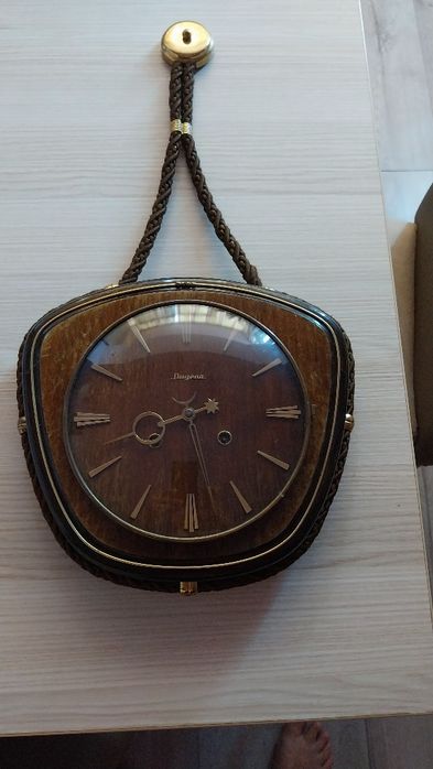 Ceas de perete Dugena  mecanic cu clopote gong ani 1950