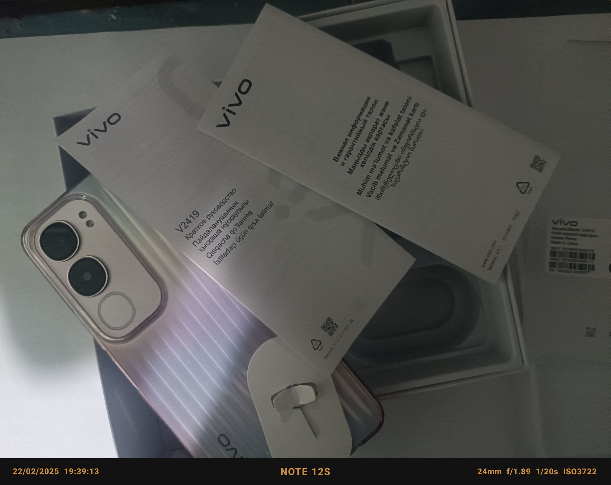 Vivo Y19s 1 yil kafolati bor