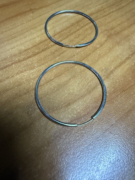 Cercei aur alb 14 karate