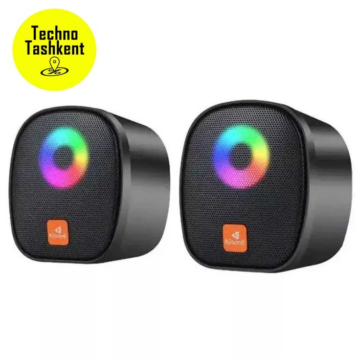 Kомпьютерные колонки Kisonli X11, RGB, стерео (Dostavka Bor)