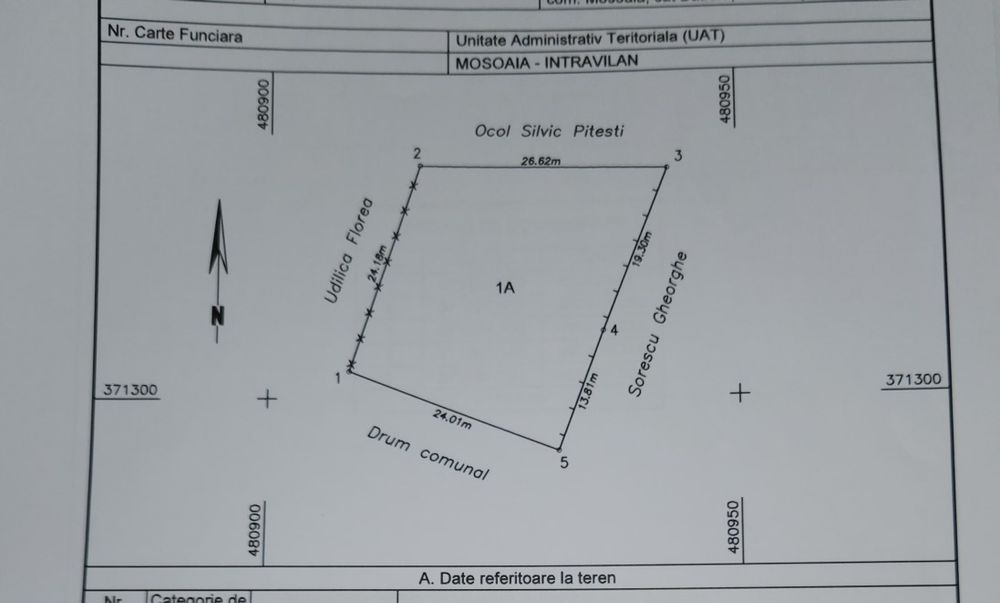Teren intravilan Mosoaia
