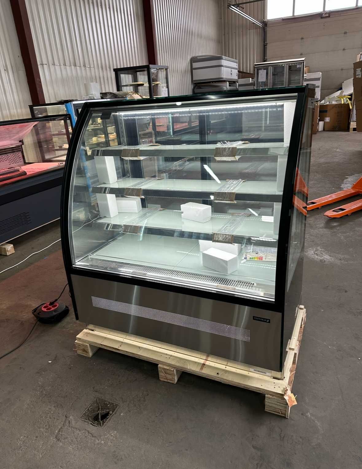 Vitrina Frigorifica pentru Prajituri/ Curbat/ Malmo INOX 120cm / NOU