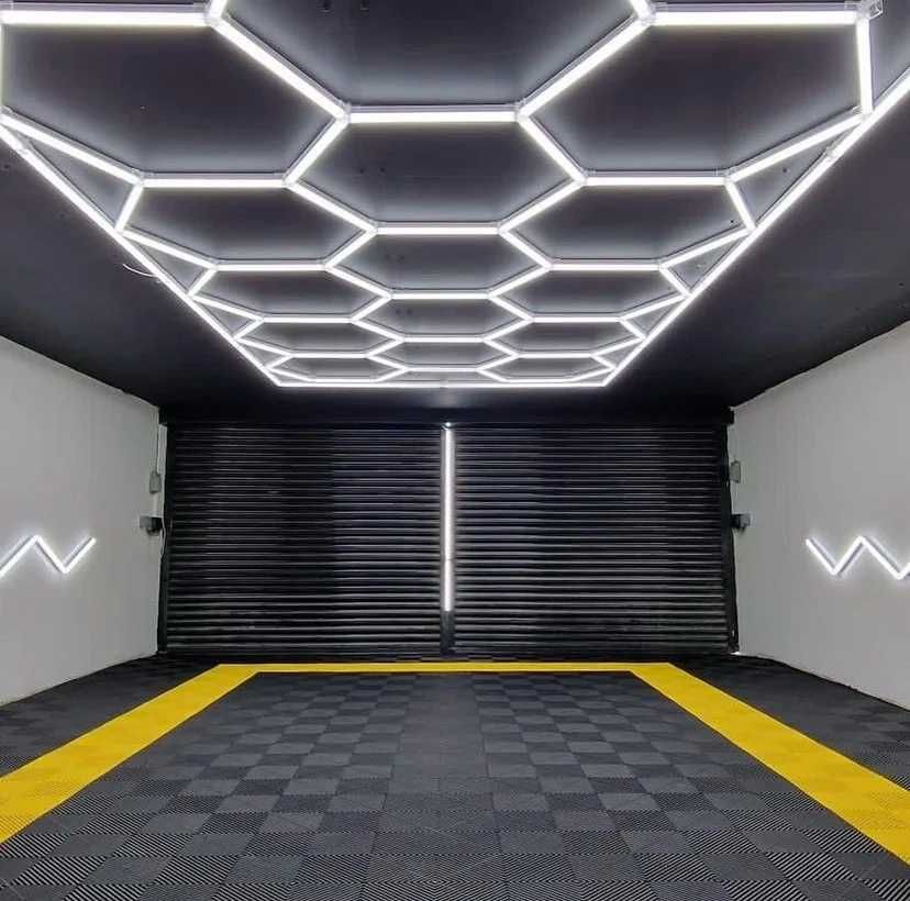 14 hexagoane led honeycomb 672w-optional app pe telefon