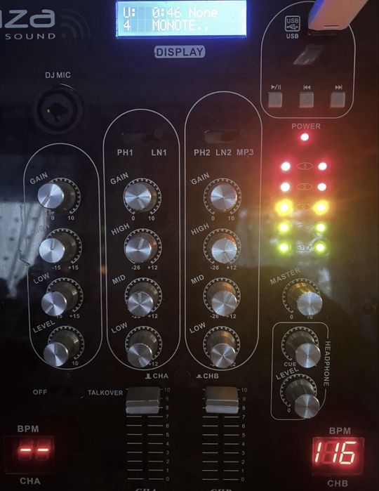 Ibiza Dj-7744 USB / Gemini UMX-5 ( linie / instrumente )