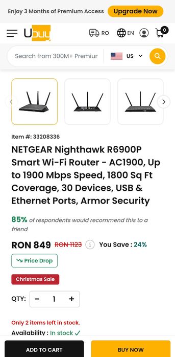 Router Wireless Netgear Nighthawk R7000