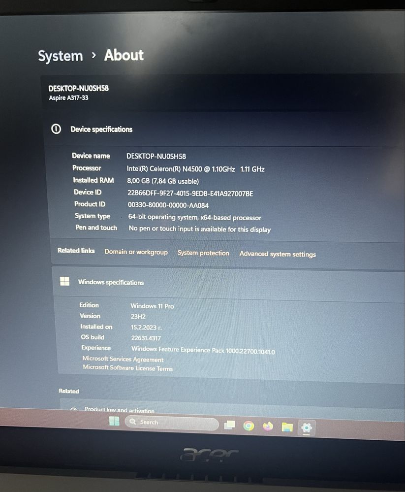Acer Aspire A317-33