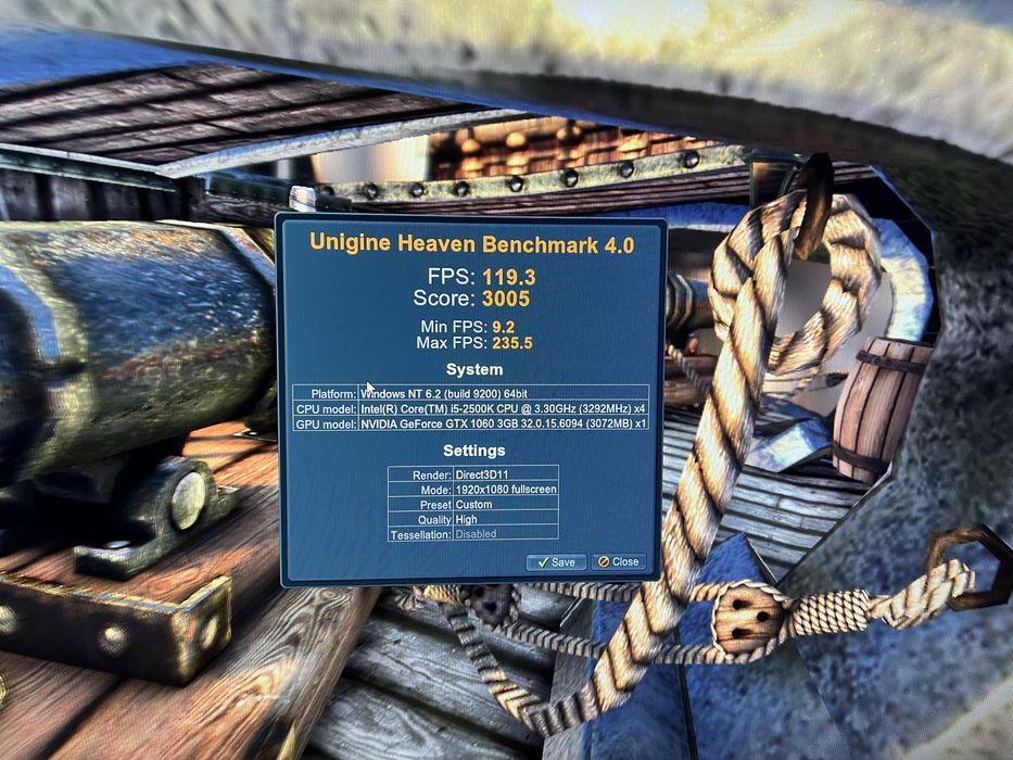 Геймърски Компютър / i5 2500k / 8GB Ram / GTX 1060 / SSD