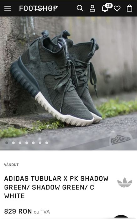 Sneakers Adidas Tubular X PK Shadow Green/ Shadow Green/ C White